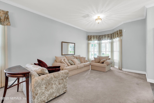 11582 Wynnfield Lakes Cir, Jacksonville, FL 32246 - living area with carpet flooring and ornamental molding