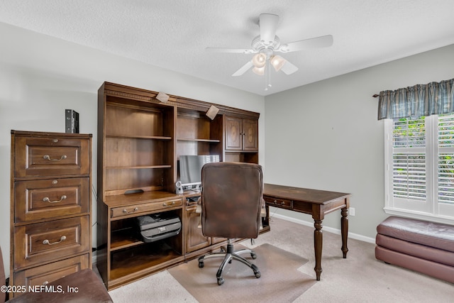 11582 Wynnfield Lakes Cir, Jacksonville, FL 32246 - home office with light carpet and ceiling fan