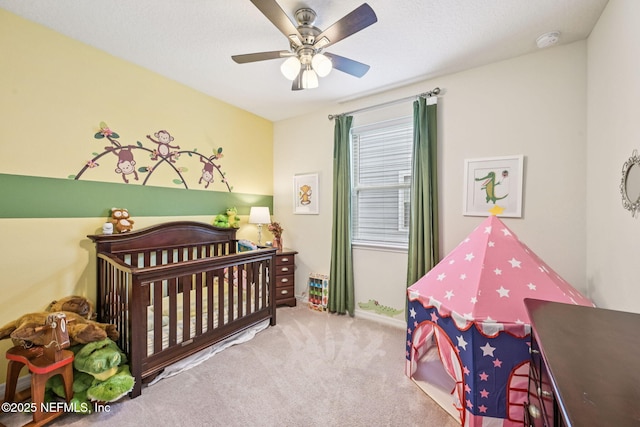 600 Broomsedge Cir, Saint Augustine, FL 32095 - carpeted bedroom featuring a ceiling fan