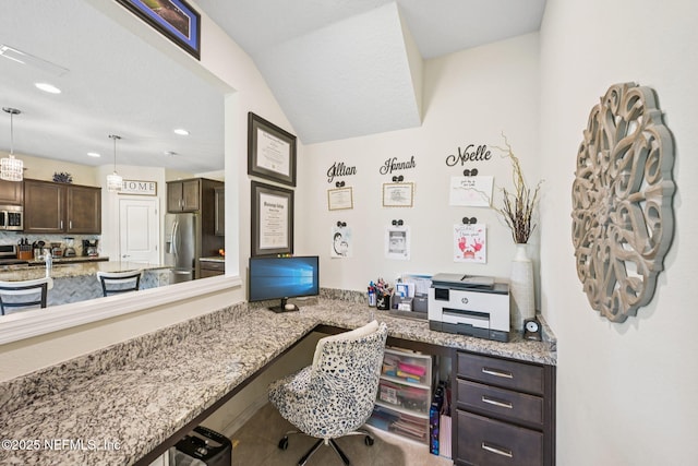 600 Broomsedge Cir, Saint Augustine, FL 32095 - home office featuring built in desk and recessed lighting