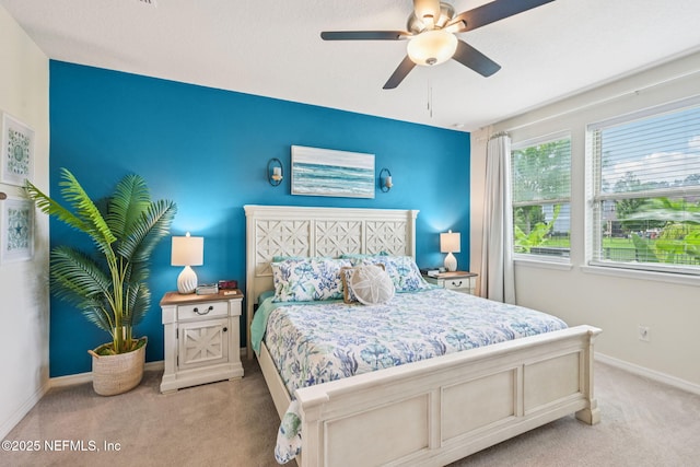 600 Broomsedge Cir, Saint Augustine, FL 32095 - bedroom featuring light colored carpet and ceiling fan