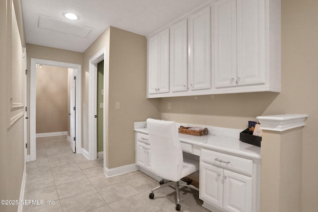 528 Sebastian Sq, Saint Augustine, FL 32095 - office space with built in study area and light tile patterned floors