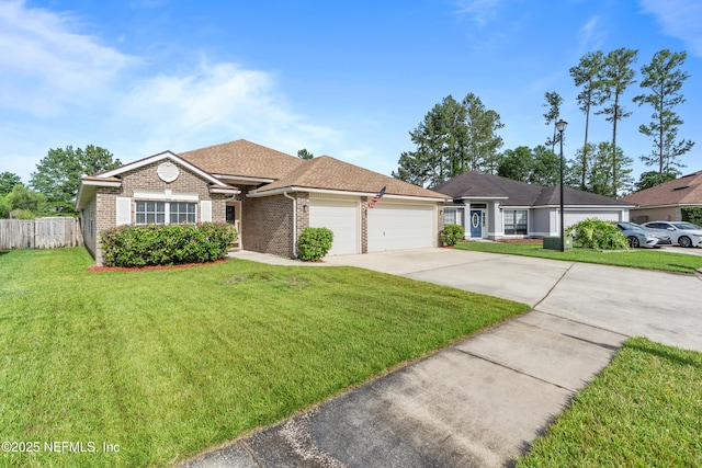 1861 Heartpine Dr, Middleburg, FL 32068 - single story home featuring a garage, concrete driveway, brick siding, and roof with shingles