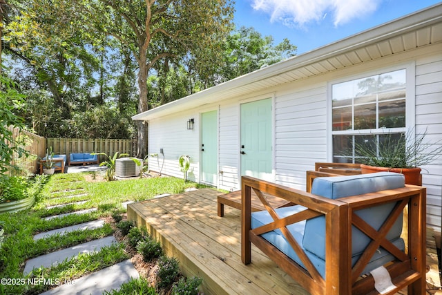 1848 Forsyth Ct, Atlantic Beach, FL 32233 - wooden terrace featuring an outdoor living space