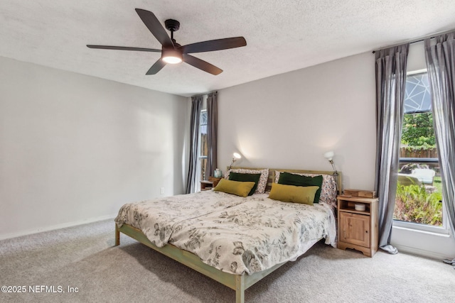 11461 Willet Ct S, Jacksonville, FL 32225 - carpeted bedroom with a textured ceiling and ceiling fan