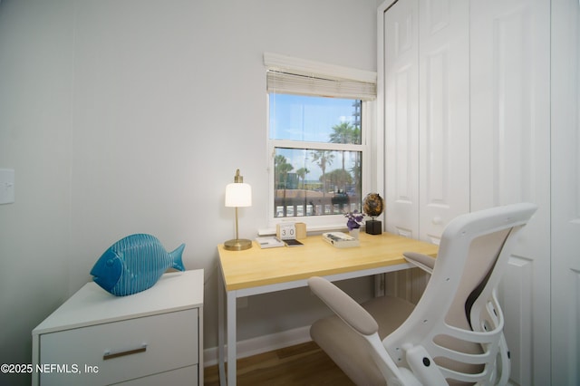 126 1st St S, Jacksonville Beach, FL 32250 - office area with wood finished floors