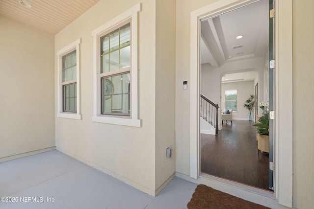 186 Citrus Ridge Dr, Ponte Vedra, FL 32081 - doorway to property featuring stucco siding