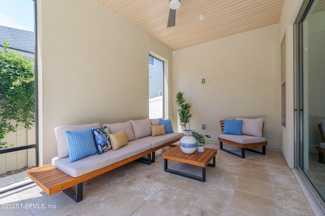 186 Citrus Ridge Dr, Ponte Vedra, FL 32081 - view of patio / terrace with an outdoor living space and a ceiling fan