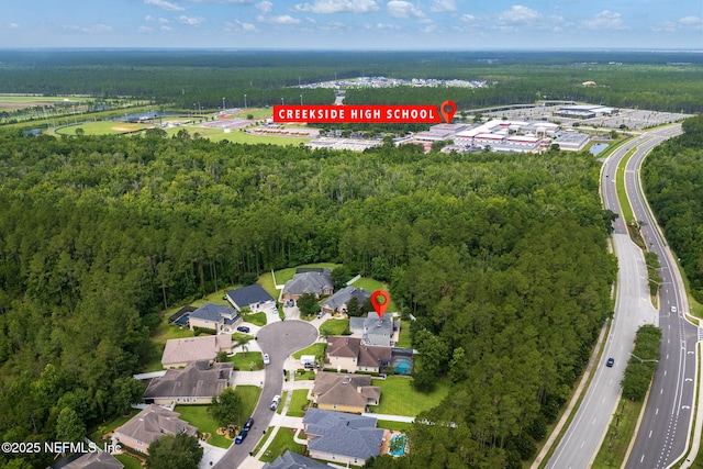 448 Willow Winds Pkwy, Saint Johns, FL 32259 - aerial overview of property's location featuring a forest and a highway
