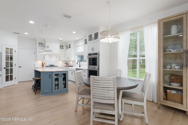 448 Willow Winds Pkwy, Saint Johns, FL 32259 - dining area with light wood-style flooring and recessed lighting