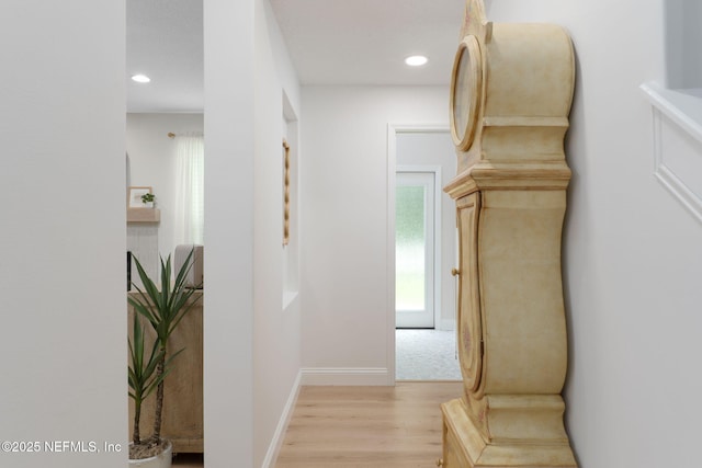 448 Willow Winds Pkwy, Saint Johns, FL 32259 - corridor with light wood-type flooring and recessed lighting