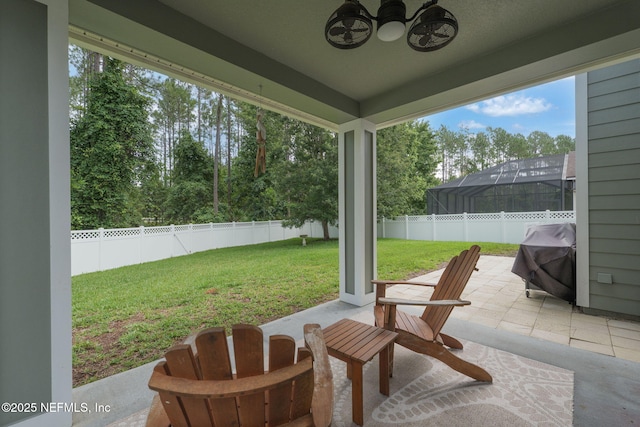 448 Willow Winds Pkwy, Saint Johns, FL 32259 - fenced backyard with area for grilling and a patio