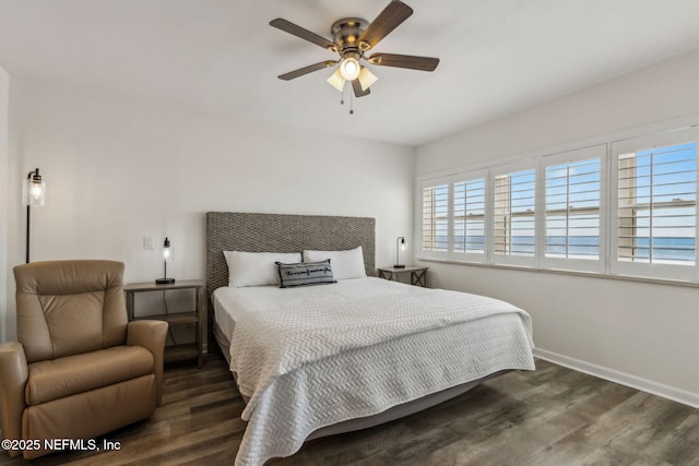 3350 Fletcher Ave Unit 6J, Fernandina Beach, FL 32034 - bedroom featuring wood finished floors and ceiling fan