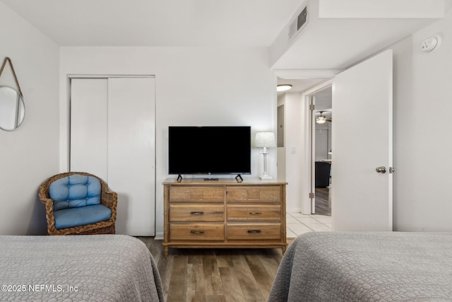 3350 Fletcher Ave Unit 6J, Fernandina Beach, FL 32034 - bedroom featuring wood finished floors and a closet