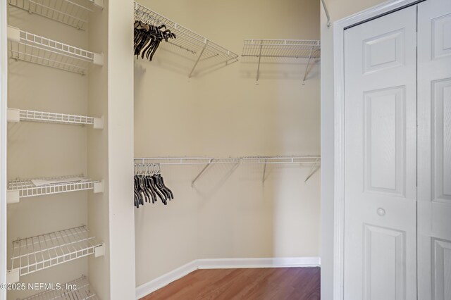8601 Beach Blvd Unit 1008, Jacksonville, FL 32216 - walk in closet with wood finished floors