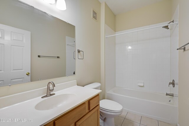 8601 Beach Blvd Unit 1008, Jacksonville, FL 32216 - bathroom featuring vanity, tile patterned floors, and shower / bath combination