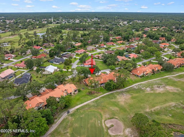 55 Village Cir, Palm Coast, FL 32164 - aerial overview of property's location featuring nearby suburban area, a golf course, and a nearby body of water