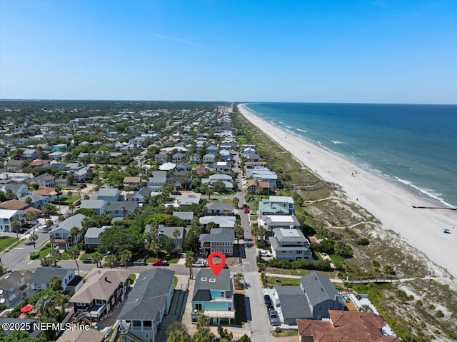 1506 Strand St, Neptune Beach, FL 32266 - aerial overview of property's location featuring nearby suburban area and waterfront with a beach