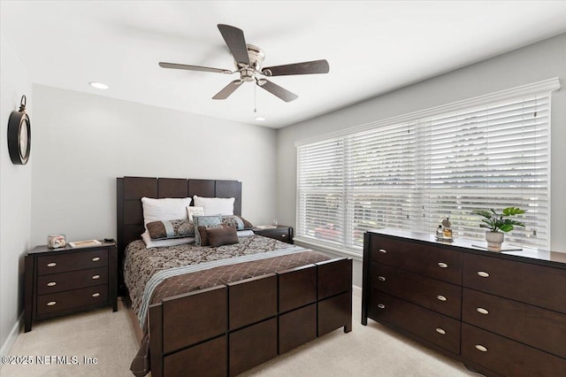 1506 Strand St, Neptune Beach, FL 32266 - bedroom with light colored carpet and ceiling fan
