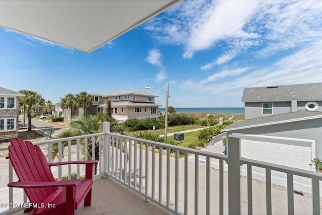 1506 Strand St, Neptune Beach, FL 32266 - balcony featuring a water view and a residential view