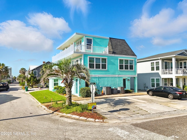 1506 Strand St, Neptune Beach, FL 32266 - view of front of property with a balcony