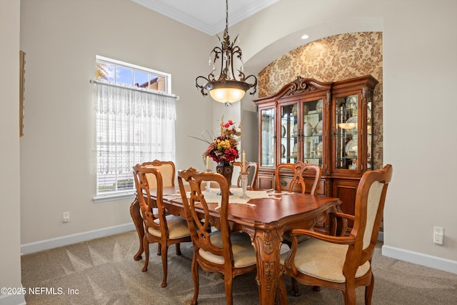 641 Donald Ross Way, Saint Augustine, FL 32092 - dining space featuring ornamental molding, plenty of natural light, and light carpet