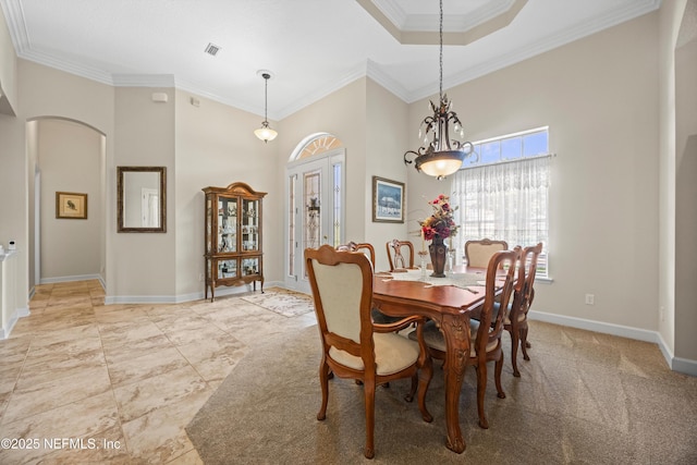 641 Donald Ross Way, Saint Augustine, FL 32092 - dining room with crown molding and arched walkways