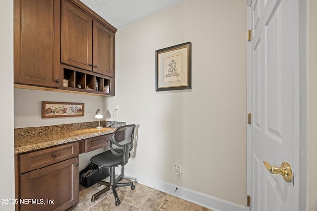 641 Donald Ross Way, Saint Augustine, FL 32092 - home office with a textured ceiling and built in desk