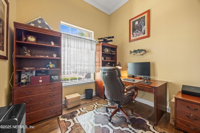 641 Donald Ross Way, Saint Augustine, FL 32092 - home office with ornamental molding, healthy amount of natural light, and wood finished floors