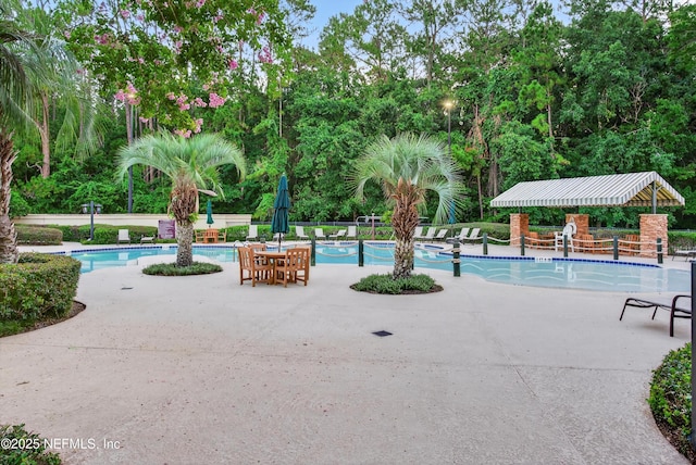 641 Donald Ross Way, Saint Augustine, FL 32092 - community pool with a patio area and view of scattered trees