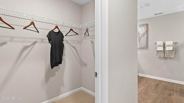 71 Green Cir, Palm Coast, FL 32164 - walk in closet featuring wood finished floors