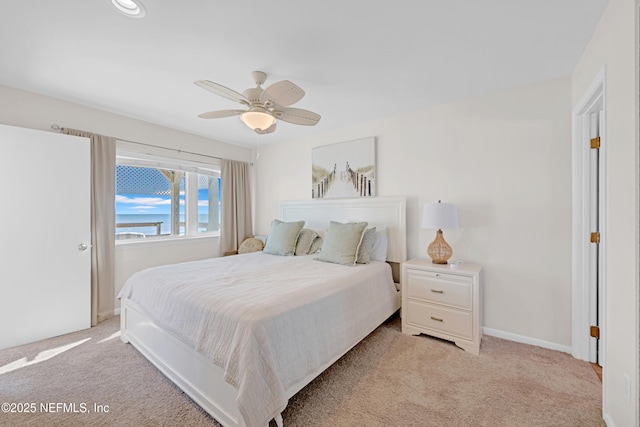 2947 S Ponte Vedra Blvd, Ponte Vedra Beach, FL 32082 - bedroom with light carpet and a ceiling fan