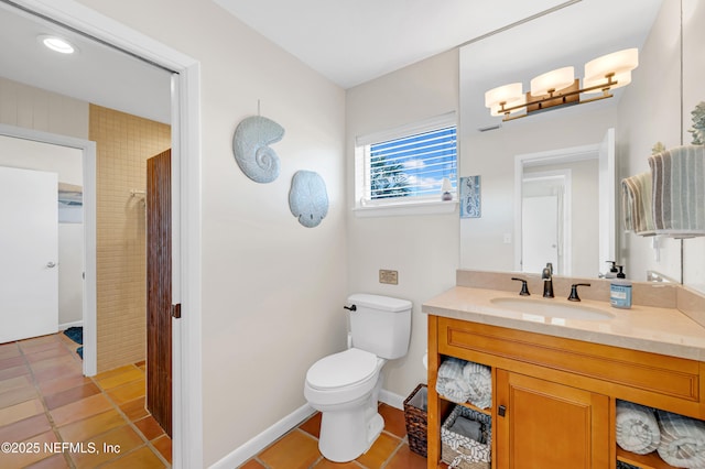 2947 S Ponte Vedra Blvd, Ponte Vedra Beach, FL 32082 - bathroom with vanity, tile patterned floors, and curtained shower