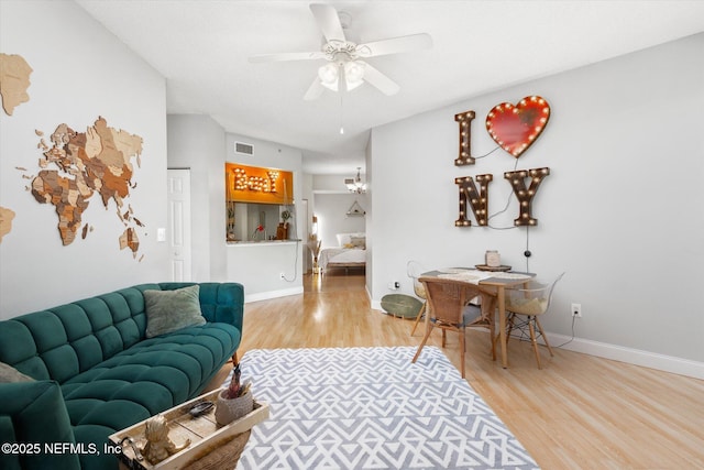 4000 Grande Vista Blvd Unit 15-206, Saint Augustine, FL 32084 - living room with light wood-style flooring and ceiling fan