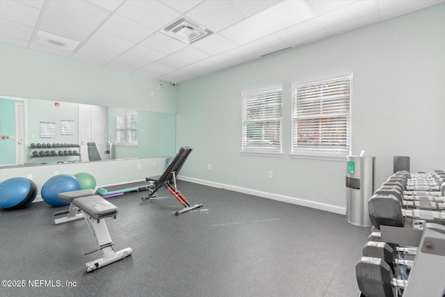 4000 Grande Vista Blvd Unit 15-206, Saint Augustine, FL 32084 - workout area with a drop ceiling