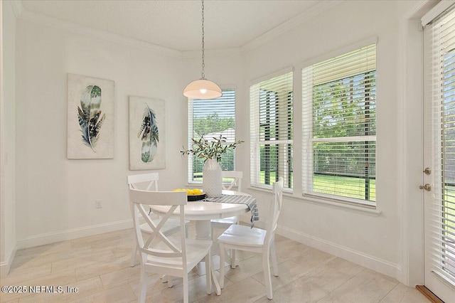 17 Derecho Ln, Saint Augustine, FL 32095 - dining space featuring crown molding and healthy amount of natural light