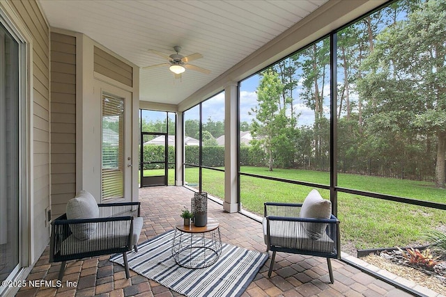 17 Derecho Ln, Saint Augustine, FL 32095 - sunroom / solarium featuring a ceiling fan