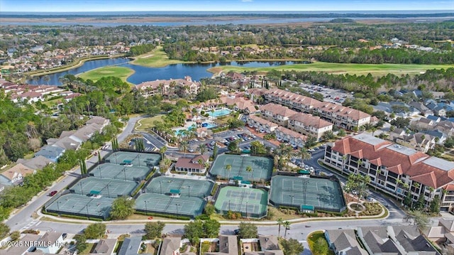 17 Derecho Ln, Saint Augustine, FL 32095 - aerial overview of property's location featuring a nearby body of water, nearby suburban area, and a golf course