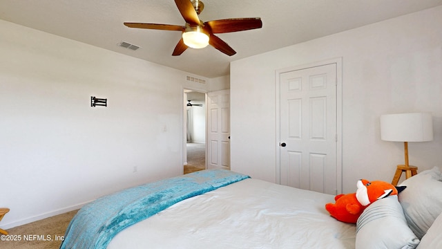 8657 Lake George Cir E, Macclenny, FL 32063 - bedroom with carpet floors and a ceiling fan