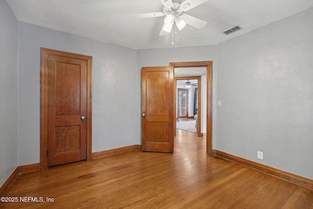 1094 Wolfe St, Jacksonville, FL 32205 - spare room with ceiling fan and light wood finished floors