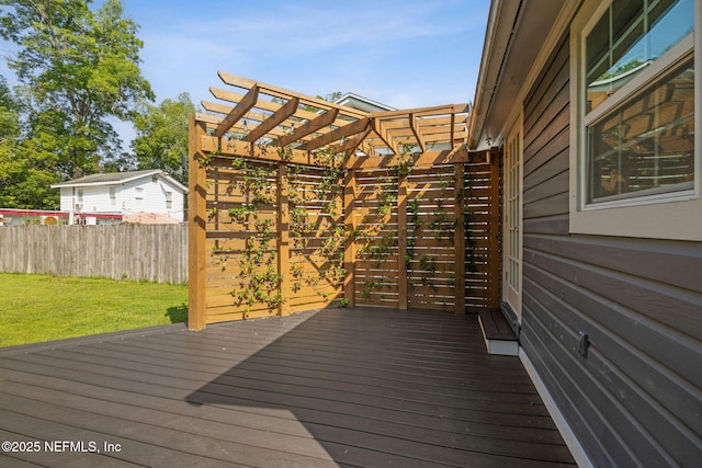 1094 Wolfe St, Jacksonville, FL 32205 - wooden terrace with a pergola