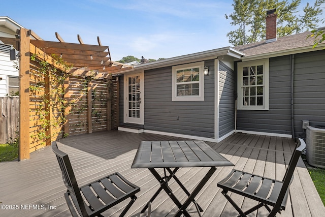 1094 Wolfe St, Jacksonville, FL 32205 - wooden deck featuring a pergola
