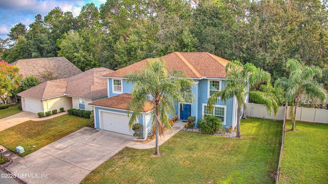 1441 Laurel Oak Dr, Fleming Island, FL 32003 - mediterranean / spanish-style house featuring driveway, stucco siding, and an attached garage