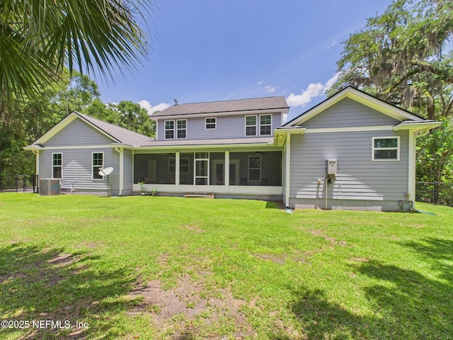 96168 High Pointe Dr, Fernandina Beach, FL 32034 - rear view of property with a sunroom