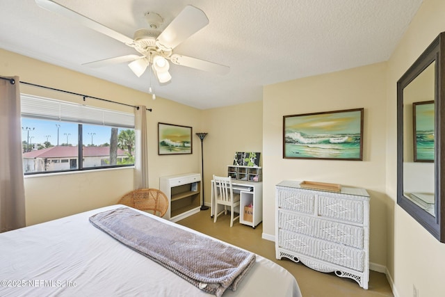 3960 A1A S Unit 505, Saint Augustine Beach, FL 32080 - bedroom featuring a ceiling fan and baseboards