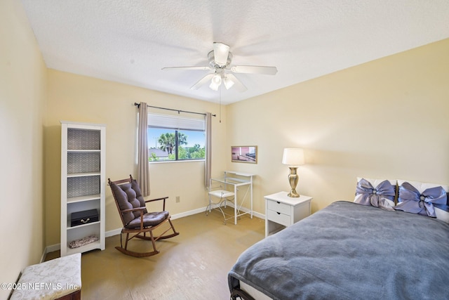 3960 A1A S Unit 505, Saint Augustine Beach, FL 32080 - bedroom featuring baseboards and ceiling fan