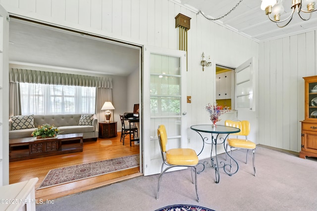 1206 Nightingale Ct, Jacksonville, FL 32216 - dining area with a chandelier and wood finished floors