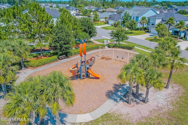 97082 Harbor Concourse Cir, Fernandina Beach, FL 32034 - aerial perspective of suburban area featuring a recreational park