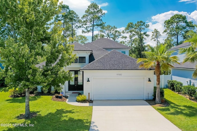 97082 Harbor Concourse Cir, Fernandina Beach, FL 32034 - view of front of house featuring roof with shingles, an attached garage, and concrete driveway