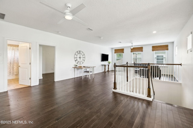 21 Mollusk Rd, Saint Johns, FL 32259 - living room featuring hardwood / wood-style flooring, ceiling fan, and a textured ceiling